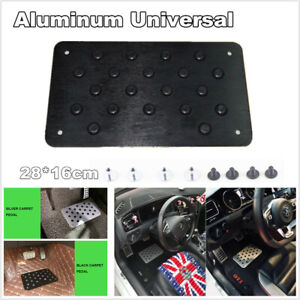 Universal Black Car Aluminum Non-slip Heel Plate Pedal Carpet Pedal Floor Mat