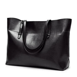 Damen Handtasche Leder Weiches Tasche Schultertasche Umhängetasche Shopper Groß' - Bild 1 von 8