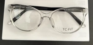 NEW TC-FIT Montreal C.3 BLACK /CRYSTAL CLEAR GLASSES FRAME 53-17 140mm - Picture 1 of 9