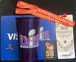 Super Bowl LVIII 58 Package: Tailgate Ticket, Visa Mouse Pad, Room Key, Tumbler!