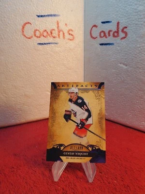 2020 Upper Deck ARTIFACTS #/499 Blue Gustav Nyquist Columbus Blue Jackets  - Image 1 of 3