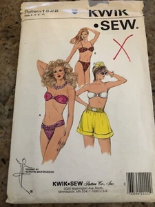 🌼 KWIK SEW #1522-LADIES TWO STYLE HIGH CUT BIKINI & LOOSE SHORT PATTERN 4-10 FF - Picture 1 of 3