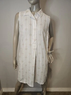 NWT Women's Dress Liz Claiborne Linen Sleeveless Knot Design $59 Multiple Sizes - Image 1 of 4