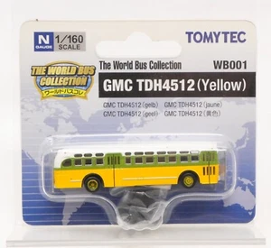 Tomytec World Bus Collection WB001, GMC TDH4512 Bus, Yellow, N 1/160 Scale - Picture 1 of 3