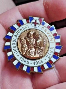 🔴RED CROSS  YUGOSLAVIA   RED CROSS ORDER 1945-1955  Commemorative  VERY RARE 🔴 - Picture 1 of 9