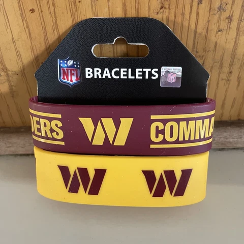 Washington Commanders🔥🔥 Rubber Bracelets🔥🔥 2 Piece Set NFL🏈🏈 NEW Cover