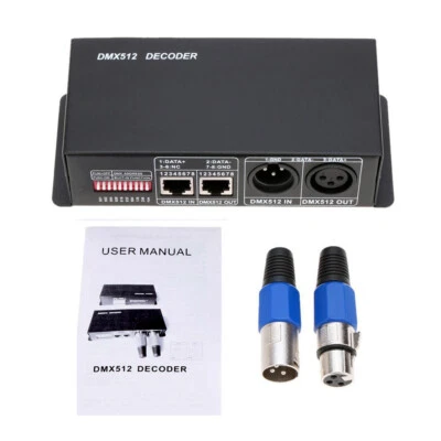 4CH DMX 512 Decoder Led Digital Controller  RGBW 4 Channel Dimmer DC 12V-24V - Image 1 of 4