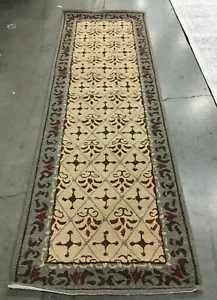 BEIGE / RED 2'-6" X 8' Back Stain Rug, Reduced Price 1172634686 EZC479B-28 - Picture 1 of 4