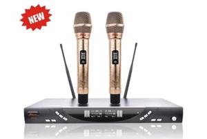 IDOLmain UHF-X3 Golden Phoenix Premium 2-Wireless Microphones Brand New 2024 - Picture 1 of 2