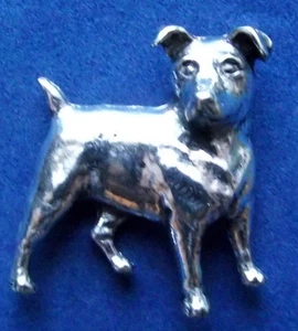 Broche Peltre Jack Russell Terrier Firmado - Imagen 1 de 2