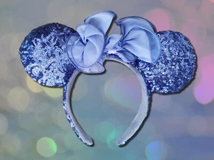✨ Serre-tête Disney Adulte - Bleu Iris Sequins - Oreilles Minnie Ears - Imagen 1 de 1
