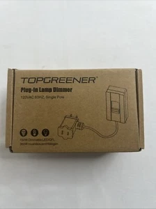 TOPGREENER Steckdimmer für Tisch- & Stehlampen Schieberegler, weiß, neu - Bild 1 von 5