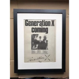 GENERATION X 1978 TOUR (FRAMED) POSTER SIZED original PUNK music press advert fr - Picture 1 of 1