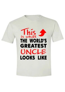 World`s greatest uncle. 100% cotton high-quality t-shirt for men with print - Picture 1 of 12