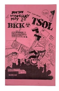 Vintage T.S.O.L.  BKK  Pillsbury Hardcore Concert Show Flyer Thrash Metal Punk - Picture 1 of 4