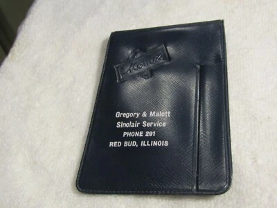 Vintage Gregory & Malott Sinclair Service Phone 291 Red Bud ILL Memo 1950s NOS - Image 1 of 3