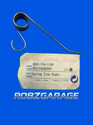 STIHL 4601-744-1100 Spring Tine Right OEM Fits MM 55 MF-MM Dethatcher B13 - Image 1 of 2