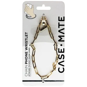 Case-Mate Détachable Téléphone Cordon Bracelet avec Or Métal Chaîne - Doré - Photo 1 sur 1
