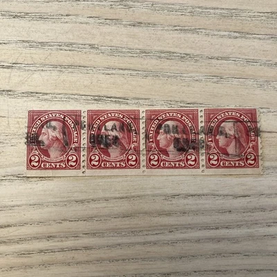 George Washington 2c, 4 Stamp Set on Paper Ok Condition  - Image 1 of 2
