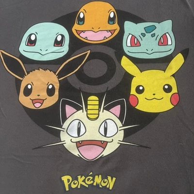 Pokémon 6 Basic Kanto League Gray T-Shirt Size Youth 10/12 - Image 1 of 4