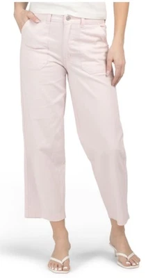 Calça Levi's Cropped Utility cintura média perna reta rosa pálido tamanho 32/27 nova com etiquetas - Imagem 1 de 2