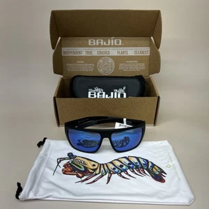 BAJIO Sunglasses ZAPATA Black Matte L XL Frame Blue Glass Lens NEW Warranty - Picture 1 of 8