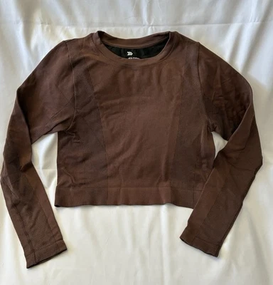 Top corto acanalado sin costuras marrón chocolate de all in motion para mujer talla grande” Foto 1 de 4