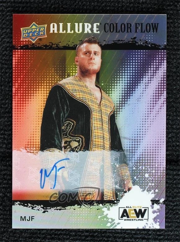 2022 Upper Deck Allure AEW Color Flow Full Rainbow Auto MJF #R-48 Auto - Image 1 of 2