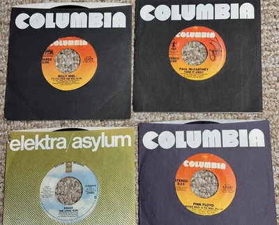 RARE 70's 80's lot 7" Classic Rock Prog vinyl 45's including PINK FLOYD - Image 1 of 2