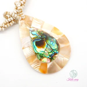 Collar colgante hecho a mano concha de abulón concha de madre de perla - Imagen 1 de 10