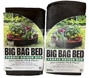 LOT 2 Big Bag Bed Smart Pot 100511247 Fabric Raised Bed Original Black 50x12 NEW - Picture 1 of 5