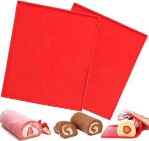 Luck Love 2 Stück Schweizer Brötchen Kuchen Matte Flexibles Backblech Gelee Rollform Silikon - Bild 1 von 12