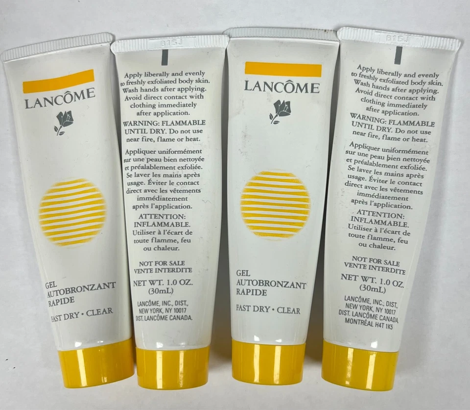 Lote de 4 Gel Autobronceador Transparente Lancome Secado Rápido 1 OZ Coleccionable por favor leer Foto 1 de 1