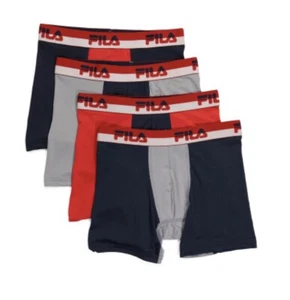 FILA Boxer Briefs Underwear Mens XL Stretch Quick Dry 4 Pack Athletic - Picture 1 of 4