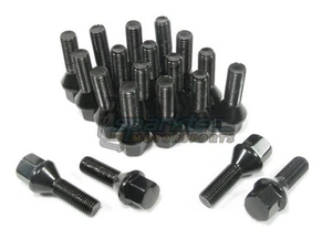 NNR Steel Conical Wheel Lug Bolts Black 28mm 14x1.25 20pcs BMW MINI Cooper - Picture 1 of 2