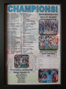 Manchester City 2012 Premier League champions - framed print - Picture 1 of 2