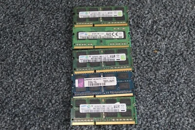 Job Lot 5 x 4GB Samsung, Kingston DDR3 PC3 Rams for Laptop all Working see detai - Image 1 of 4