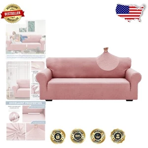 Stylish Jacquard Slipcover for Large Sectional Sofa - Washable, Full Coverage - Picture 1 of 8