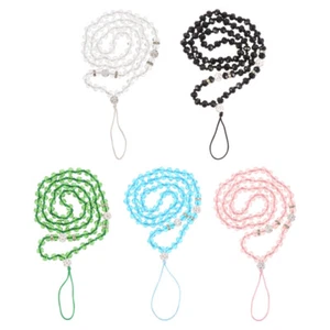  5 Pcs Mobile Phone Chain Miss Cell Charms Lanyard Beaded Neck Strap - Zdjęcie 1 z 12
