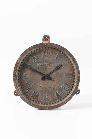 Vintage Industrial Early Cast Iron Gents of Leicester Factory Railway Clock Cover