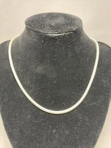 Beautiful Sterling Silver SNAKE Chain 16” Necklace 15.82 Grams - Picture 1 of 4