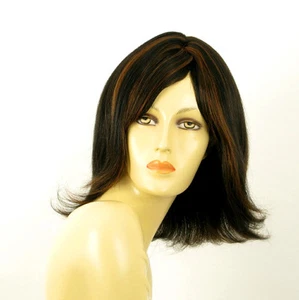 wig for women 100% natural hair black and copper intense HELENA 1b30 PERUK - Imagen 1 de 8