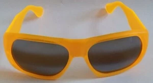 Vintage fashion rectangular transparent neon wrap around sunglasses - Picture 1 of 5