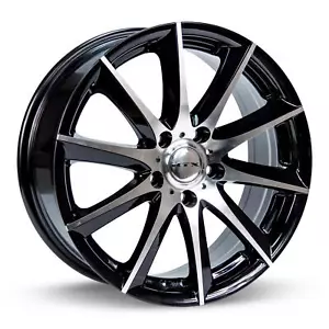 15 Inch Black Alloy Wheel Rim for Toyota Yaris, RTX 81338 15x6.5 4x100 4Lug - Picture 1 of 2