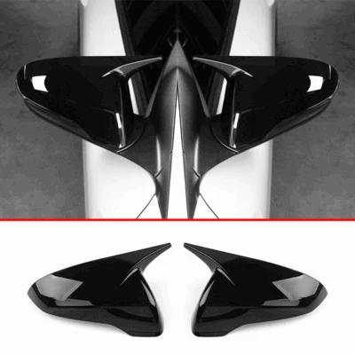 Cubierta de espejo retrovisor bocina de buey negro brillante para Hyundai Veloster N 2019-2023 Foto 1 de 4