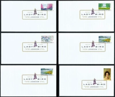 USA, SCOTT # 4716, FULL SET 6 OF FDC COVERS - LADY BIRD JOHNSON DIGITAL DCP 2012 - Image 1 of 4