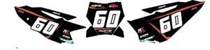 250/350/450Sxf - RETRO KTM NUMBER PLATE GRAPHICS DECALS KIT 21mil Thick - Bild 1 von 6