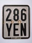 Moped Mofa Roller Nummernschild Kennzeichen 286 YEN - 2008 für Sammler gebraucht