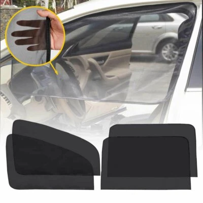 4Pcs Car Sun Shade Cover UV Protection Fit For Front Rear Window Kids Accessory - Image 1 of 4