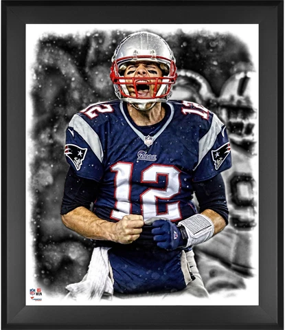 Tom Brady New England Patriots Framed 20" x 24" In the Zone Photo - Fanatics Cover